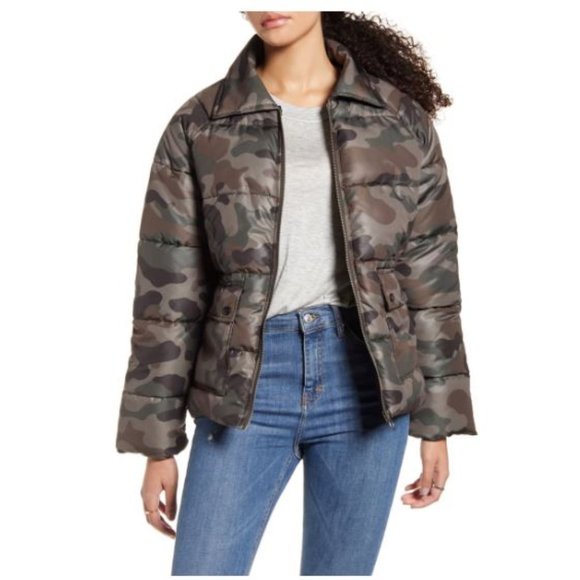 bp Jackets & Blazers - BP Womens Camouflage Puffer Jacket Sz Medium